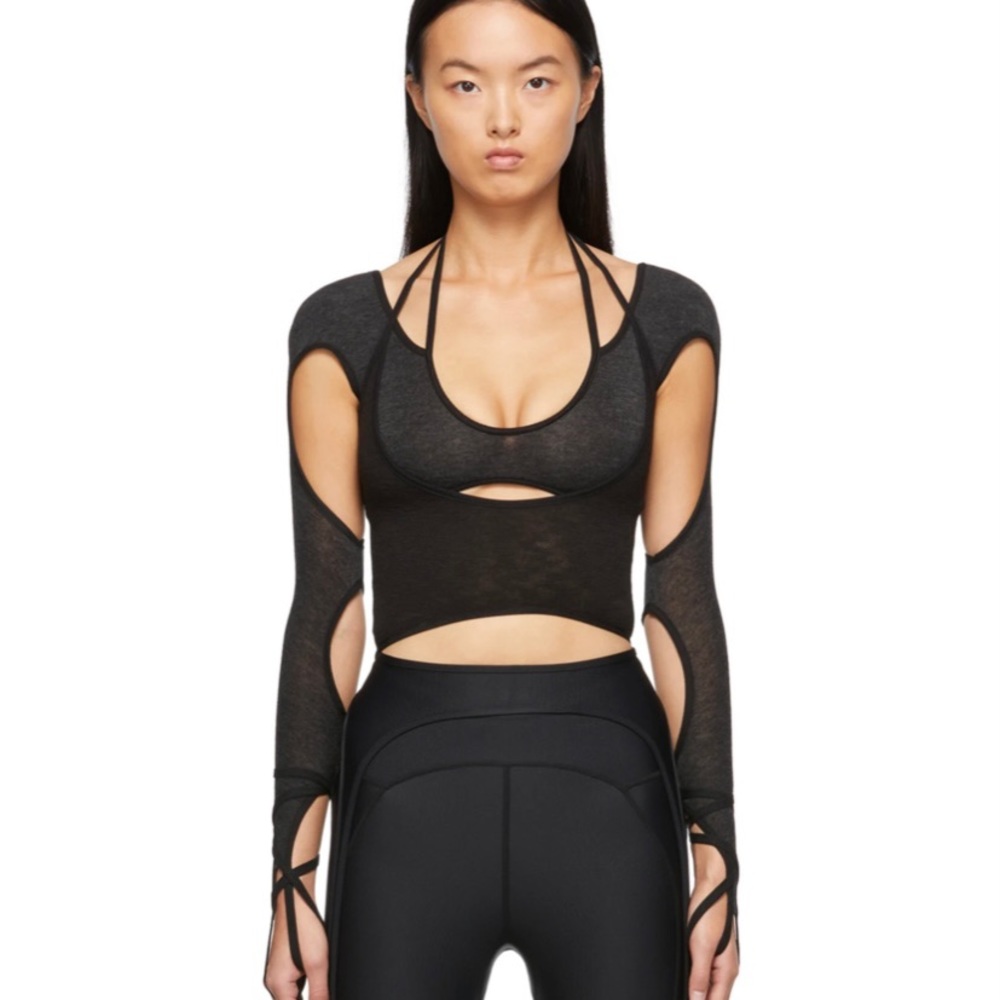 SOLD!!!!!!! HYEIN SEO
Black Halter Long Sleeve T-Shirt
